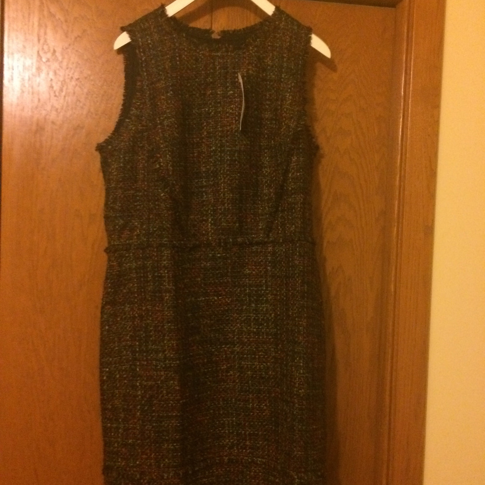 Ann Taylor Brown Tweed Dress, NWT,